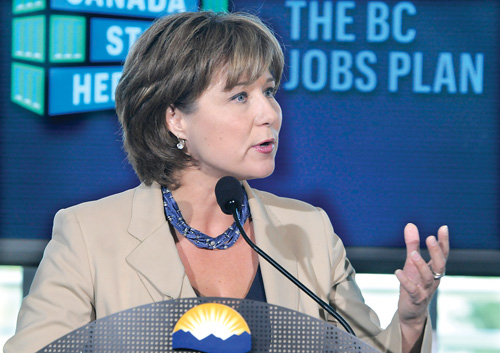 Either it's a sudden case of media shyness or Premier Christy Clark is