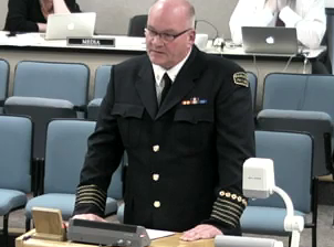 Chief Dale McLean answers questions.