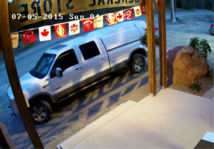 Image of truck caught on security camera.